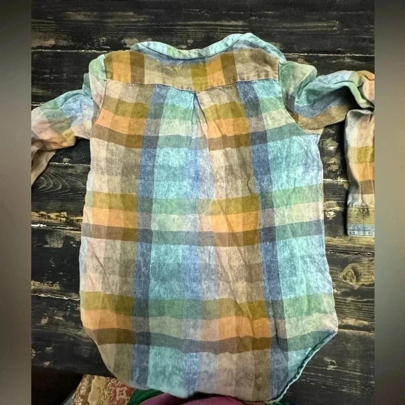 ISABELLA SINCLAIR PLAID BLOUSE SIZE SMALL - Picture 5 of 5